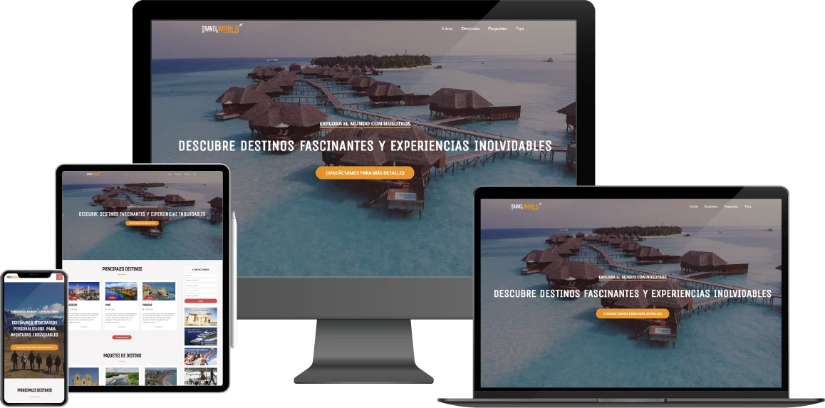 Plantilla Web Viajes Plus