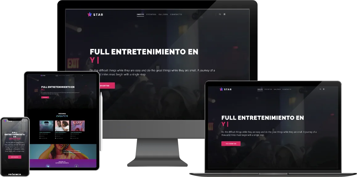 Plantilla Web Entretenimiento