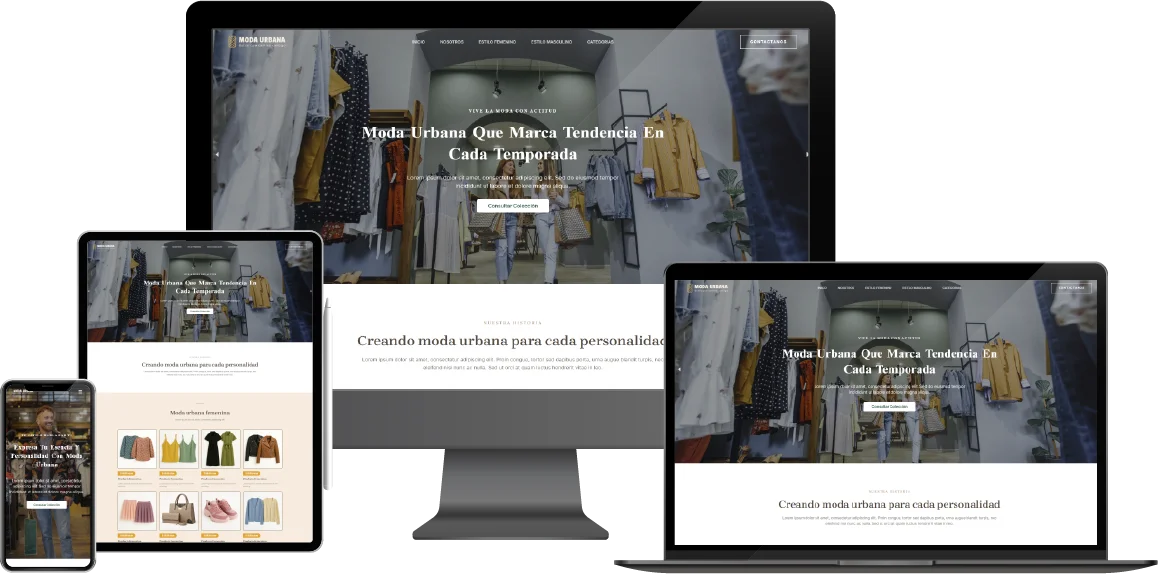 Plantilla Web Moda